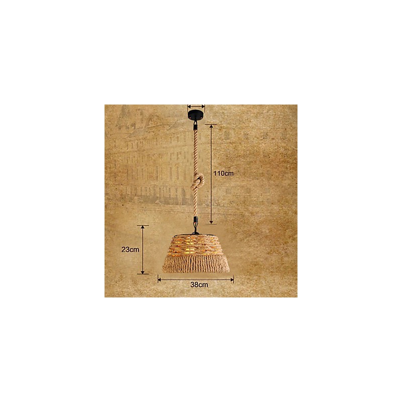 Loft Industrie Wind Kreative Nordic Hanf Seil Mahlzeiten Kronleuchter Lampe