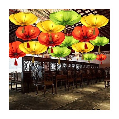 Tuch Kunst Romantische Nachahmung Der Klassischen Droplight Südostasien Lotus Laterne Lampe Licht Tuch Kunst Romantische Nachahmung Der Klassischen Droplight Südostasien Lotus Laterne Lampe Licht