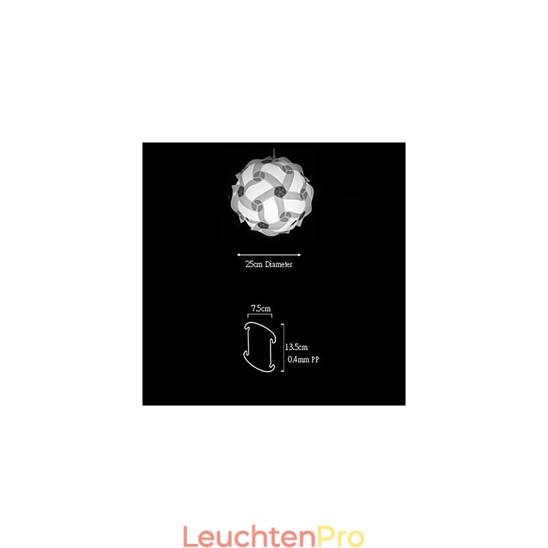 DIY Moderne Pendelleuchte Kugel 25cm