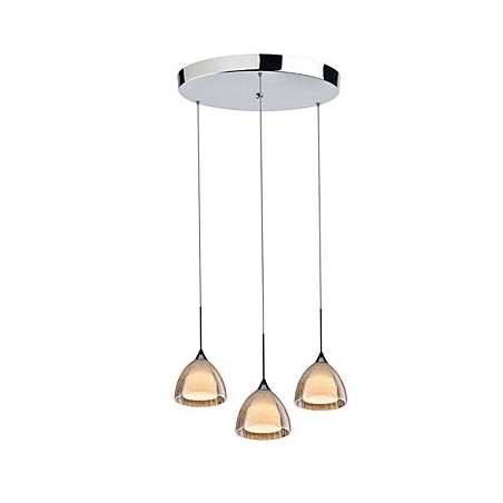 3-flammige zweischichtige Pendelleuchte Inselleuchte Rissglas poliertes Chrom 3-flammige zweischichtige Pendelleuchte Inselleuchte Rissglas poliertes Chrom