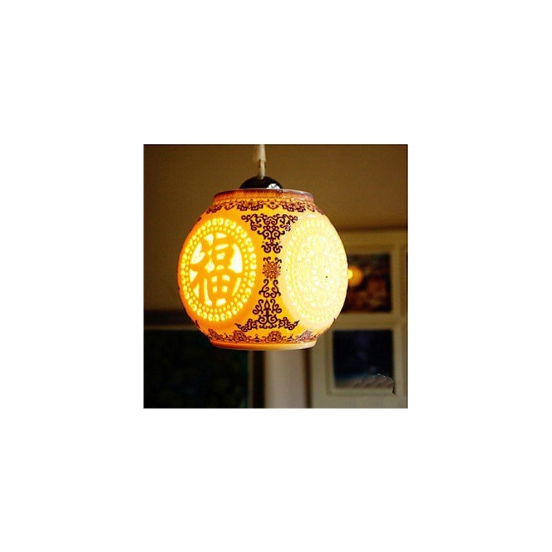 Retro Keramik lampe lampe Treppe Blau Single Head Kronleuchter Kreative