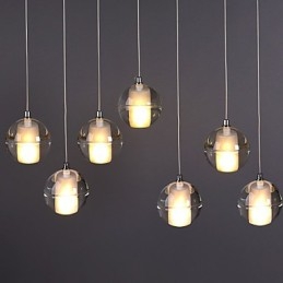 1 Licht Kristall Glas Stein Pendelleuchte Cafe Pendelleuchte Dekorative Pendelbeleuchtung