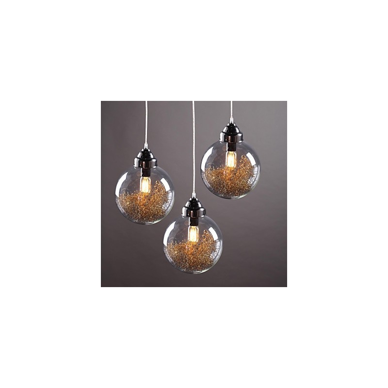 Moderne zeitgenössische traditionelle klassische Vintage Laterne Land Nickel Glas Pendelleuchte Esszimmer