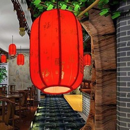 Archaize Schaffell Rote Laternen Veranda Droplight Lampe Licht