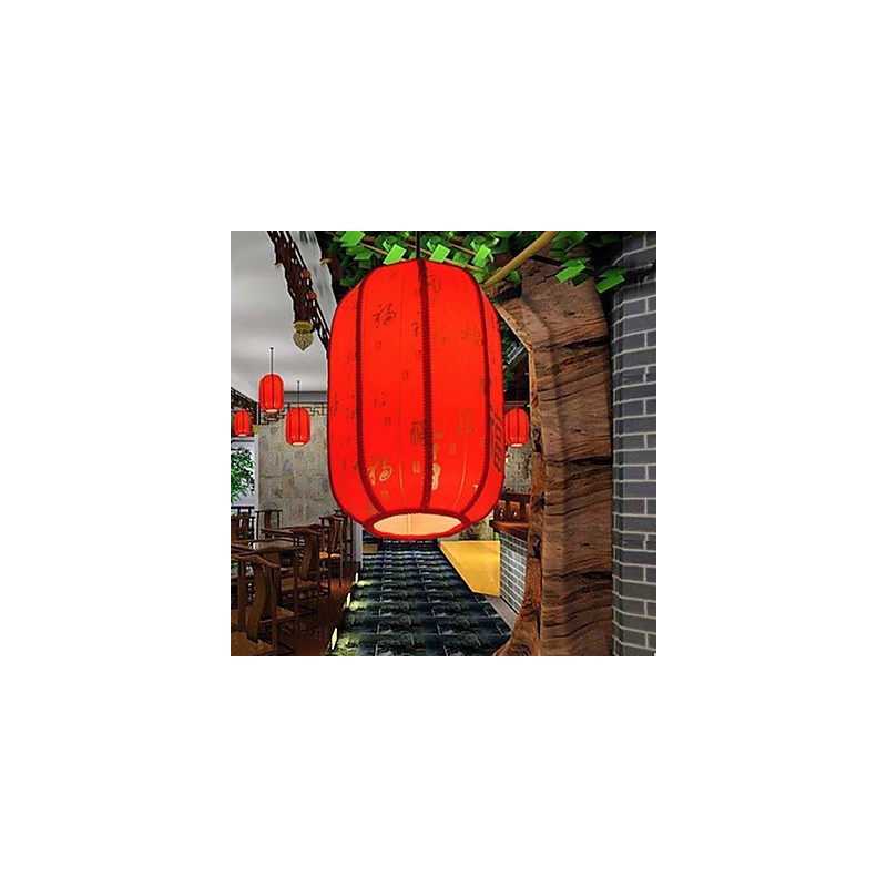 Archaize Schaffell Rote Laternen Veranda Droplight Lampe Licht