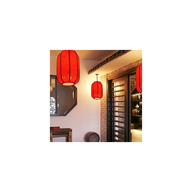 Archaize Schaffell Rote Laternen Veranda Droplight Lampe Licht