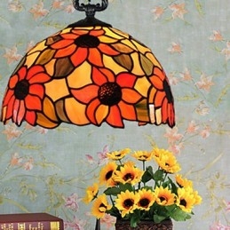 Europäischer ländlicher kreativer Kunst-Buntglas-Kronleuchter, der alte Wege wiederherstellt, Lampenlicht