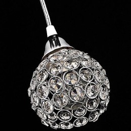Moderne zeitgenössische Pendelleuchte aus galvanisiertem Metall mit Kristallen