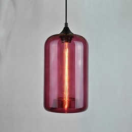 Pendelleuchte im Flaschendesign, 1-flammig, mit transparentem Schirm