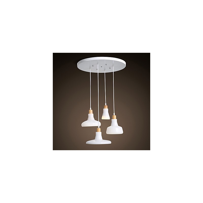 Kreative charakteristische 4-flammige Pendelleuchte mit Eisenschirm