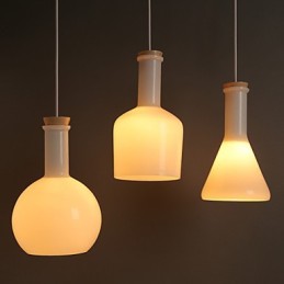 Zeitgenössische und vertraglich kreative magische weiße Glasflasche Linie Droplight