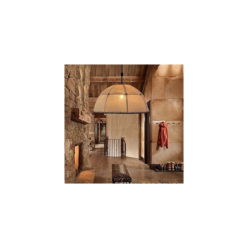 35CM Loft Industriellen Wind Geradlinig Leinen Amerikanischen Land Kreative Kunst Droplight Lampe