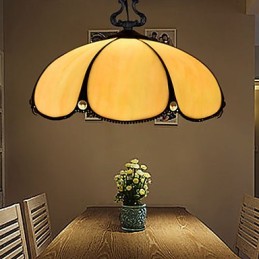 Europäischer ländlicher kreativer Kunst-Buntglas-Kronleuchter, der alte Wege wiederherstellt, Lampenlicht