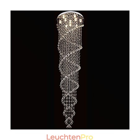 Deckenleuchter Pendelleuchte Leuchten mit K9 Kristall Doppelspirale D70CM H300CM Deckenleuchter Pendelleuchte Leuchten mit K9 Kristall Doppelspirale D70CM H300CM