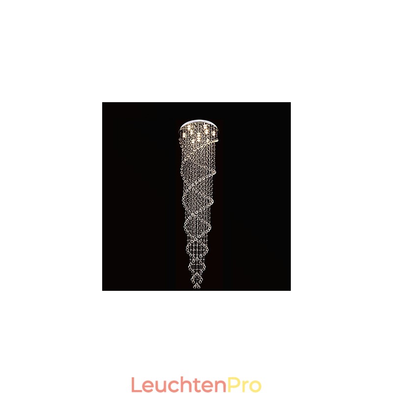 Deckenleuchter Pendelleuchte Leuchten mit K9 Kristall Doppelspirale D70CM H300CM