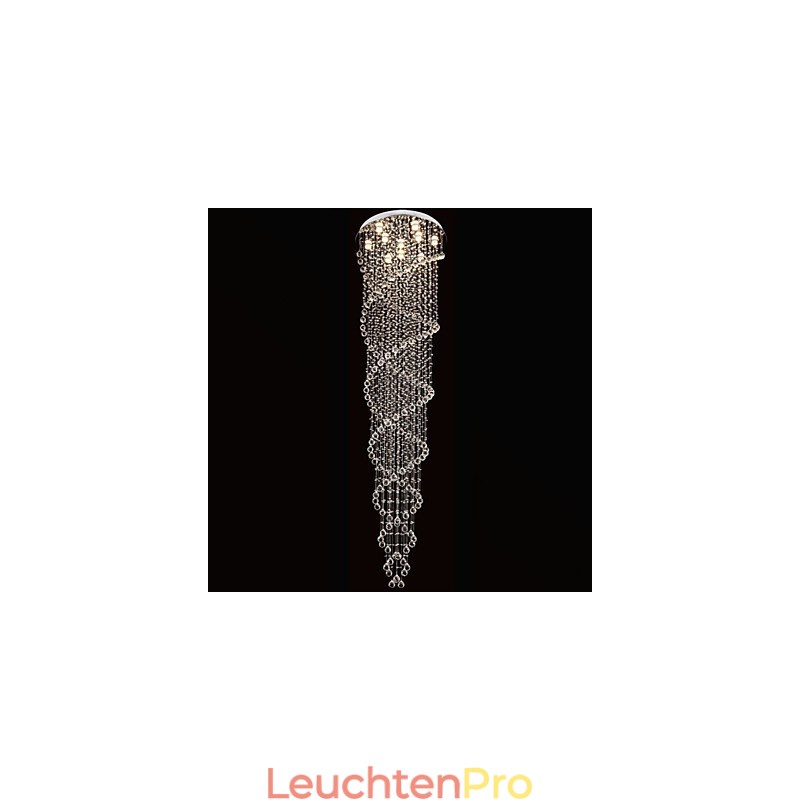 Deckenleuchter Pendelleuchte Leuchten mit K9 Kristall Doppelspirale D70CM H300CM