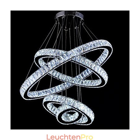 Kristall Pendelleuchte Deckenleuchte Kronleuchter Leuchten mit 4 Ringen Kristall Pendelleuchte Deckenleuchte Kronleuchter Leuchten mit 4 Ringen