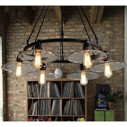 Traditionelle Klassische Vintage Retro Laterne Land Mini Stil Malerei Metall Anhänger Licht Esszimmer