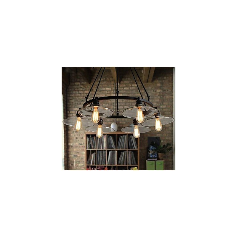 Traditionelle Klassische Vintage Retro Laterne Land Mini Stil Malerei Metall Anhänger Licht Esszimmer