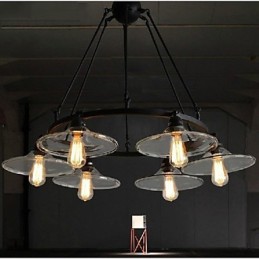 Traditionelle Klassische Vintage Retro Laterne Land Mini Stil Malerei Metall Anhänger Licht Esszimmer