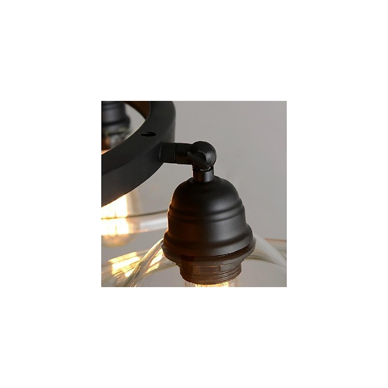 Traditionelle Klassische Vintage Retro Laterne Land Mini Stil Malerei Metall Anhänger Licht Esszimmer