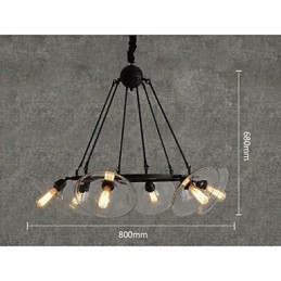 Traditionelle Klassische Vintage Retro Laterne Land Mini Stil Malerei Metall Anhänger Licht Esszimmer