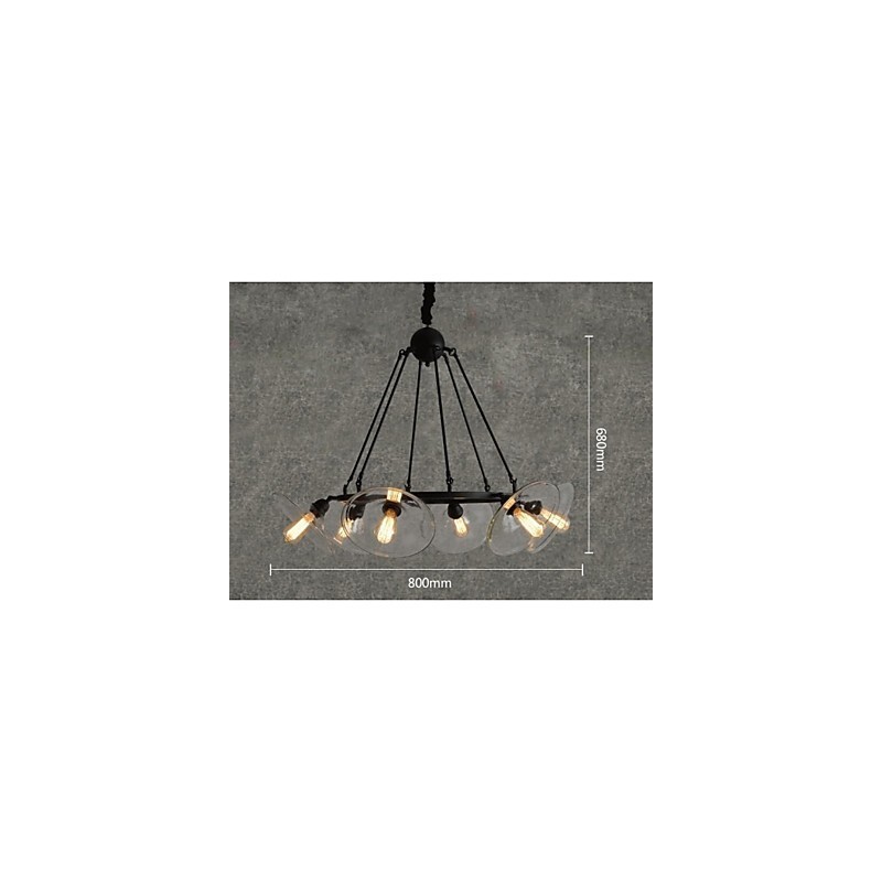 Traditionelle Klassische Vintage Retro Laterne Land Mini Stil Malerei Metall Anhänger Licht Esszimmer