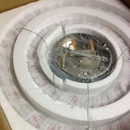 Pendelleuchten Deckenleuchte Kronleuchter Beleuchtung Rund 4 Ringe Großer Ring Bernstein Kristall und andere Klare Kristalle