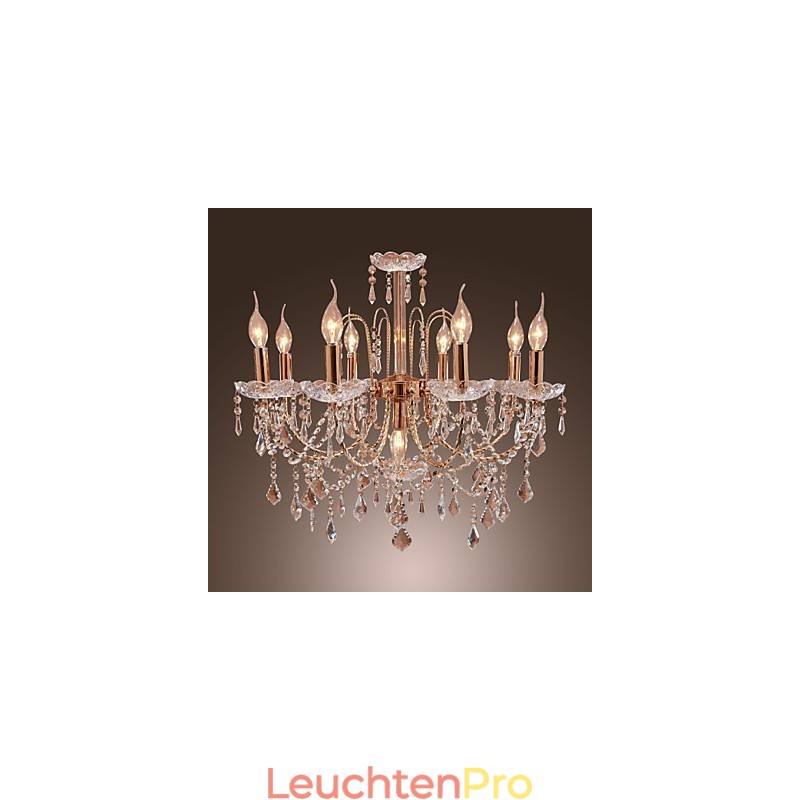 Eleganter Kristall-Kronleuchter mit 9 Lichtern