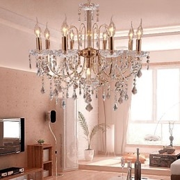Eleganter Kristall-Kronleuchter mit 9 Lichtern