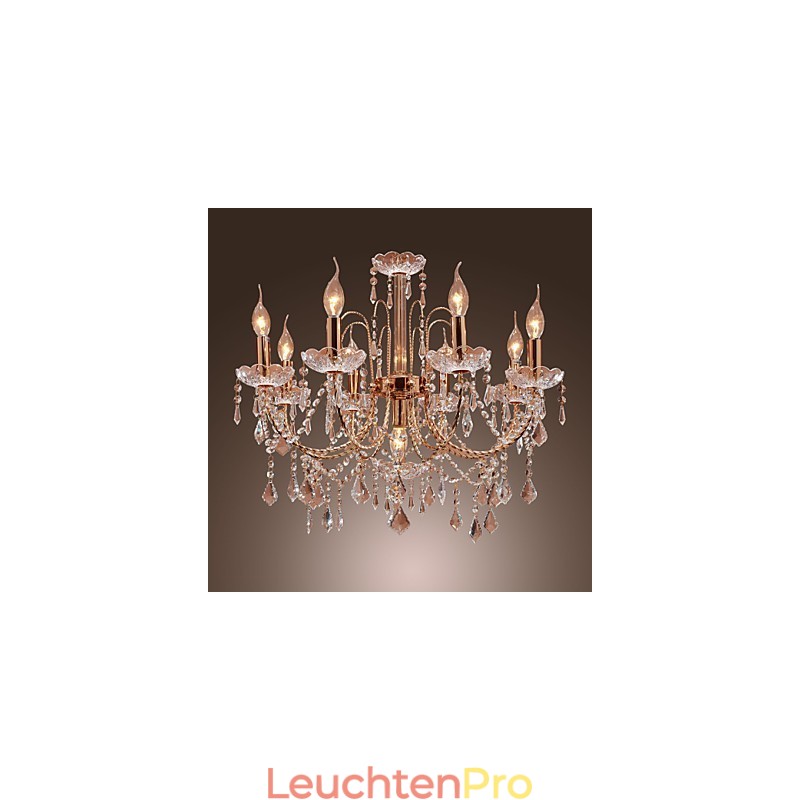 Eleganter Kristall-Kronleuchter mit 9 Lichtern