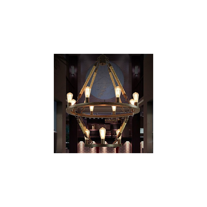Amerikanische Industrielle Windge Hemp 12 Europäische Retro Lampe