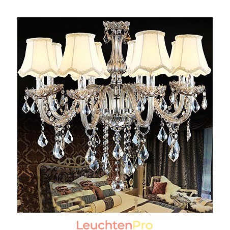 K9 Transparenter Weihnachtskristall-Kerzenleuchter mit 8 Lichtern