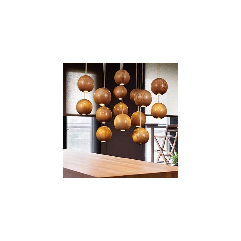Pendelleuchten Mini-Stil Laterne Holz Bambus
