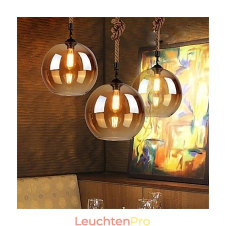 Loft Amerikanischen Seil Retro Beleuchtung Lichter Glas Pendelleuchte Loft Amerikanischen Seil Retro Beleuchtung Lichter Glas Pendelleuchte