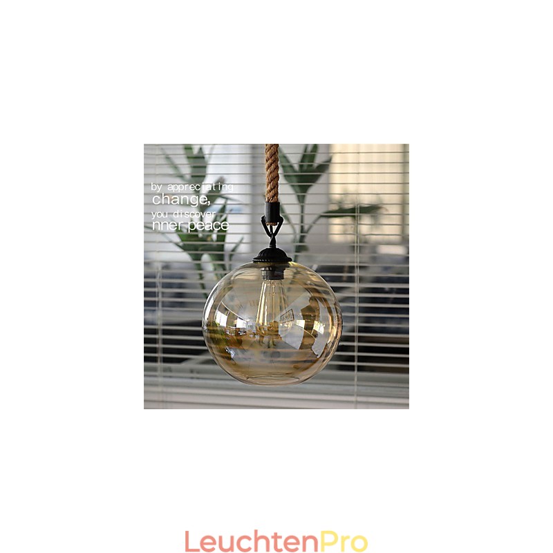 Loft Amerikanischen Seil Retro Beleuchtung Lichter Glas Pendelleuchte