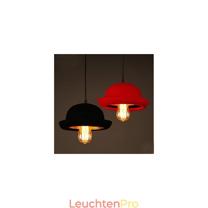 Hat Pendant Cafe Design Schwarzer Kronleuchter