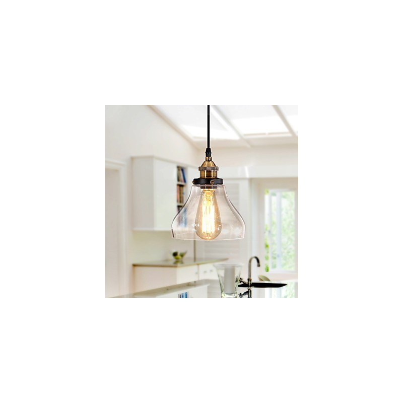 Traditionelle klassische Vintage Retro Country Globe Pendelleuchte