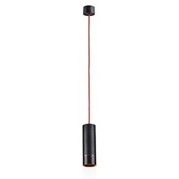 1-flammige Mini-Pendelleuchte, schwarz eloxiert mit Aluminium