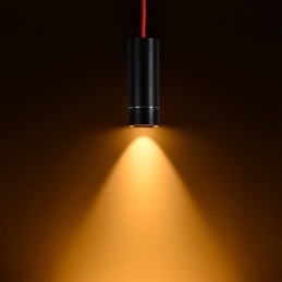 1-flammige Mini-Pendelleuchte, schwarz eloxiert mit Aluminium