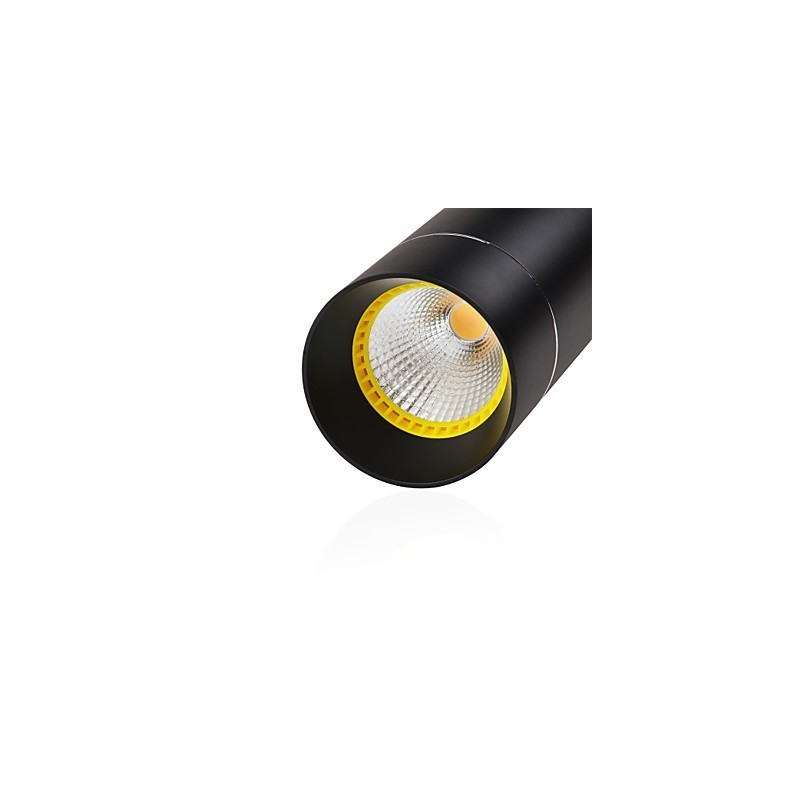 1-flammige Mini-Pendelleuchte, schwarz eloxiert mit Aluminium