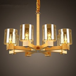 Pendelleuchten Country Holz Bambus