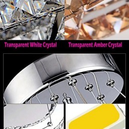 Pendelleuchte Kronleuchter Licht Transparent ODER Bernstein K9 Kristall Doppel Herzförmige Deckenleuchten Lichter
