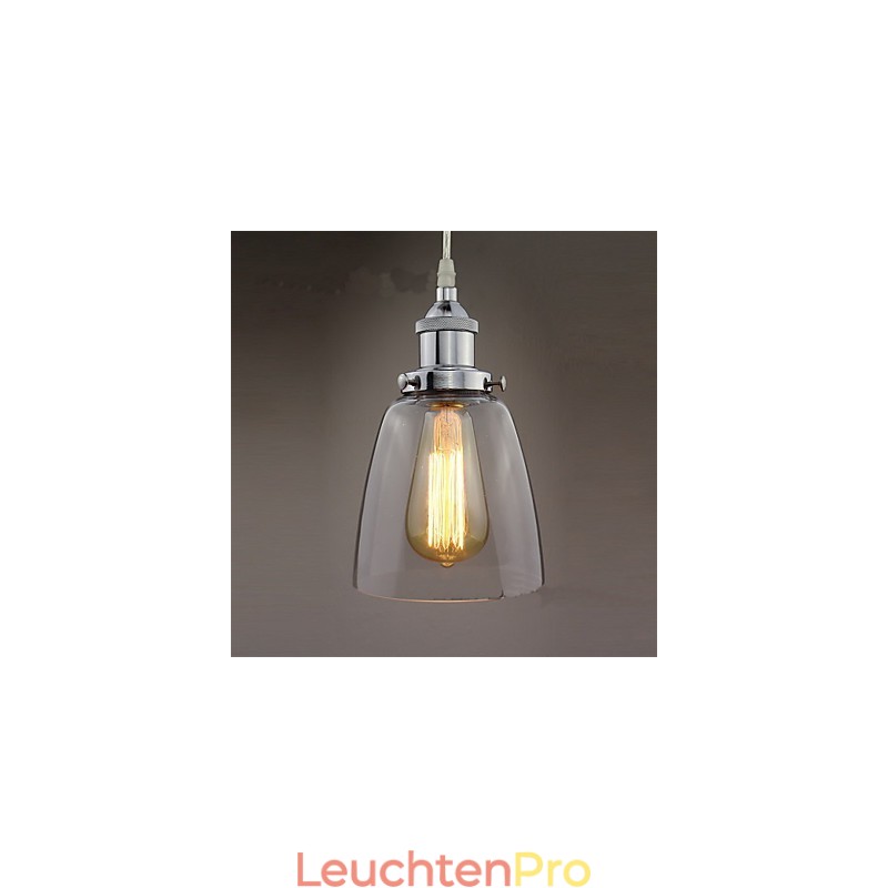 Moderne Chrom Glas Vintage Industrie Retro Fitting Edison Pendelleuchte Cafe Veranda Licht