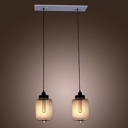 Moderne Glas-Pendelleuchte mit 2 Lichtern im transparenten Flaschendesign