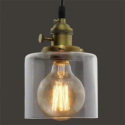 Glas Messing Retro Vintage Industrielle ART Cafe Garage Pendelleuchte