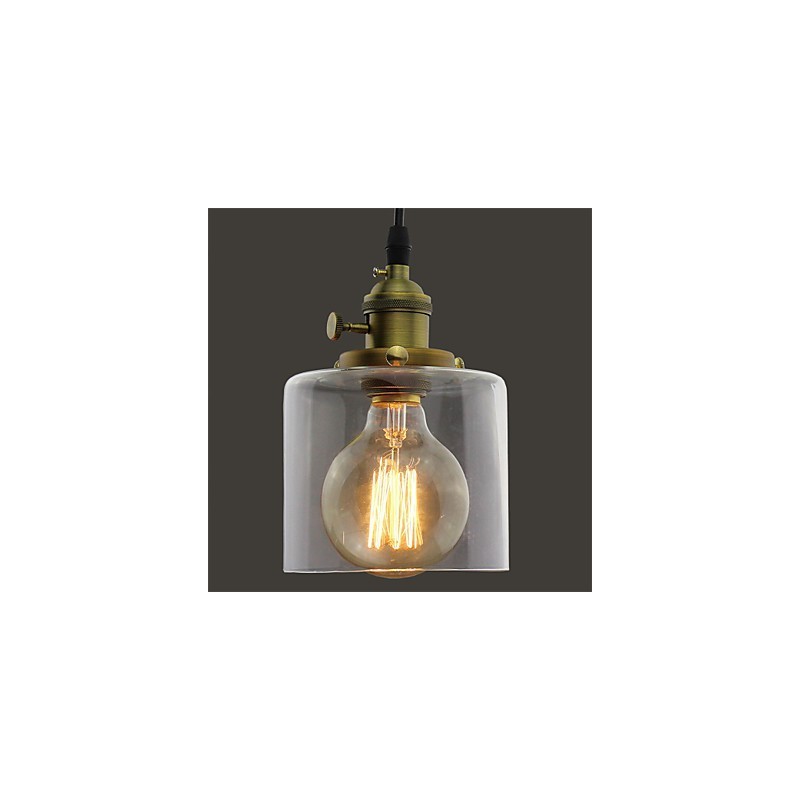 Glas Messing Retro Vintage Industrielle ART Cafe Garage Pendelleuchte