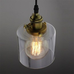 Glas Messing Retro Vintage Industrielle ART Cafe Garage Pendelleuchte