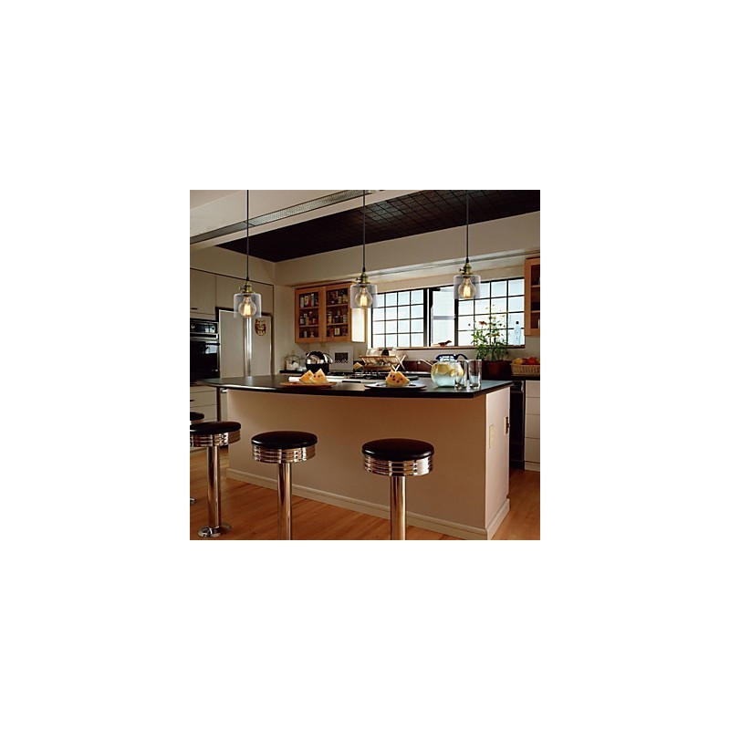 Glas Messing Retro Vintage Industrielle ART Cafe Garage Pendelleuchte