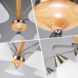 Pendelleuchten Modern Zeitgenössisch Holz Bambus